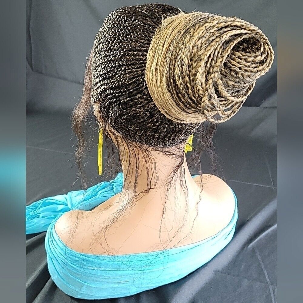 Handmade Braided Wig with Updo and Ponytail - NWT Color 2/27 Ombre long Wig - Picture 5 of 15